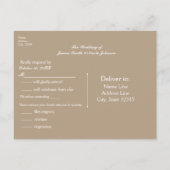 樺の木とハートのラスティックウェディング・返信葉書 インビテーションポストカード (裏面)