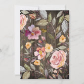 樺の木と秋の花 ブライダルシャワーのお知らせ 招待状 (裏面)