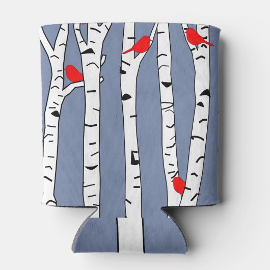 樺の木と鳥 缶クーラー (裏面)