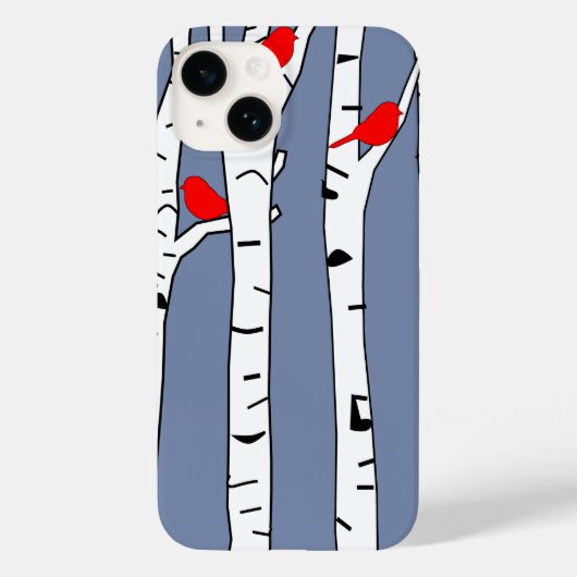 樺の木と鳥 Case-Mate iPhoneケース (裏面)