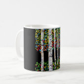 樺の木のコラージュのマグ コーヒーマグカップ (正面左)