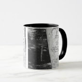 樺の木のトランクB&Wで切り分けること マグカップ (正面右)