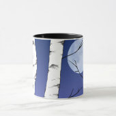 樺の木の月のマグ マグカップ (中央)