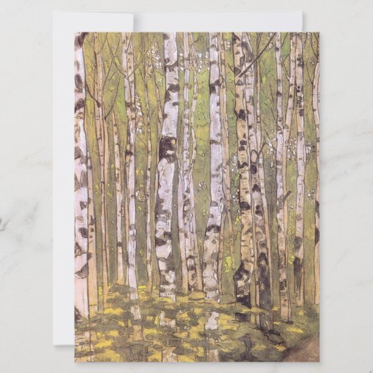 樺の木の木々(ローリヒ) カード (正面)