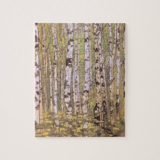樺の木の木々（ローリヒ） ジグソーパズル (縦)