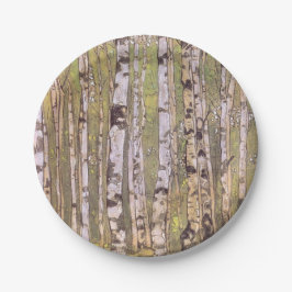 樺の木の木々（ローリヒ） ペーパープレート