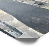 樺の木の木が灰色の背景に表示 ポスター (角)