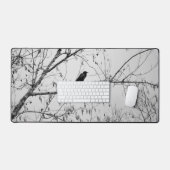 樺の木の木でカラス デスクマット (キーボード&マウス)