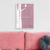 樺の木の木と祈りの言葉 キャンバスプリント (インサイチュ (リビング))