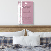 樺の木の木と祈りの言葉 キャンバスプリント (インサイチュ (寝室))