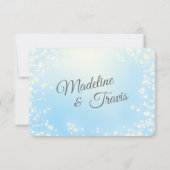 樺の木の木と輝くスカイブルー結婚ズ 出欠カード (裏面)
