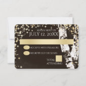 樺の木の木と輝結婚き 出欠カード (正面)