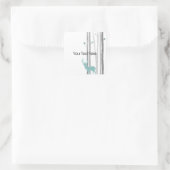 樺の木の木と鹿 スクエアシール (バッグ)