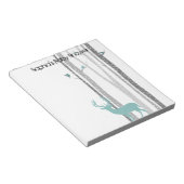 樺の木の木と鹿 ノートパッド (アングル)