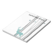 樺の木の木と鹿 ノートパッド (回転)