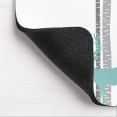 樺の木の木と鹿 マウスパッド (コーナー)