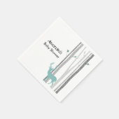 樺の木の木に鹿の赤ちゃんシャワー スタンダードカクテルナプキン (角)