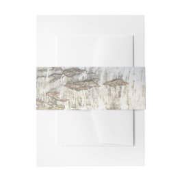 樺の木の木の樹皮ベリーバンド素朴結婚用 招待状ベリーバンド