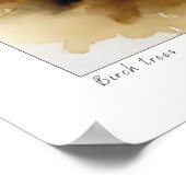 樺の木の木の水彩 – プリント (角)