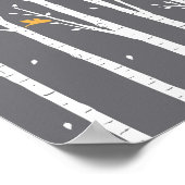 樺の木の木鳥 ポスター (角)