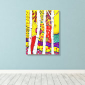 樺の木の木 キャンバスプリント (インサイチュ (ウッドフロア))