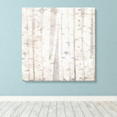 樺の木の木 キャンバスプリント (インサイチュ (ウッドフロア))