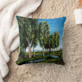 樺の木の木 クッション (ブランケット)