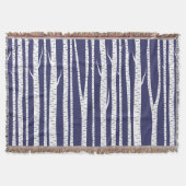 樺の木の木 スローブランケット (正面)