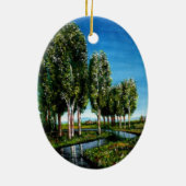 樺の木の木 セラミックオーナメント (裏面)