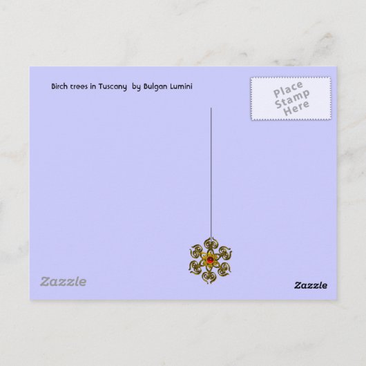 樺の木の木 ポストカード (裏面)