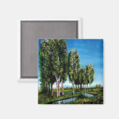 樺の木の木 マグネット (正面/裏面)