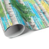 樺の木の木 ラッピングペーパー (ロールコーナー)