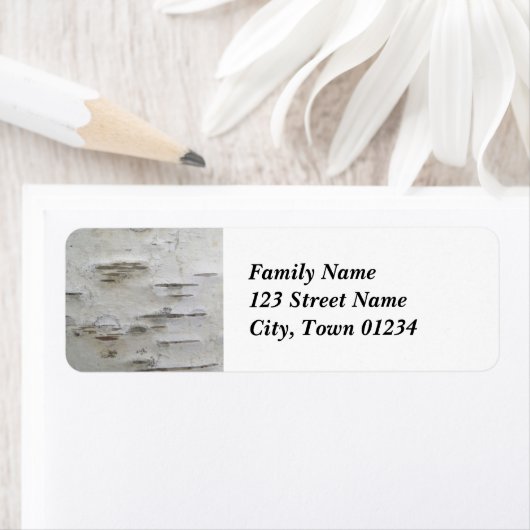 樺の木の木 ラベル (インサイチュ)