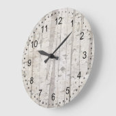 樺の木の木 ラージ壁時計 (傾斜)