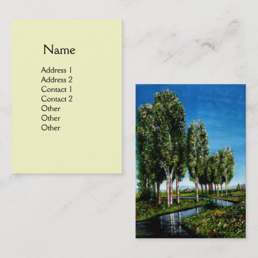 樺の木の木 名刺 (正面/裏面)