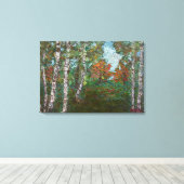 樺の木の木(by Kimon Loghi) キャンバスプリント (インサイチュ (ウッドフロア))