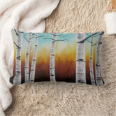 樺の木の枕 ランバークッション (ブランケット)