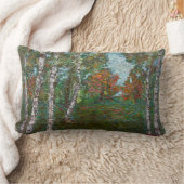 樺の木の森の木（キモン・ロギ） ランバークッション (ブランケット)