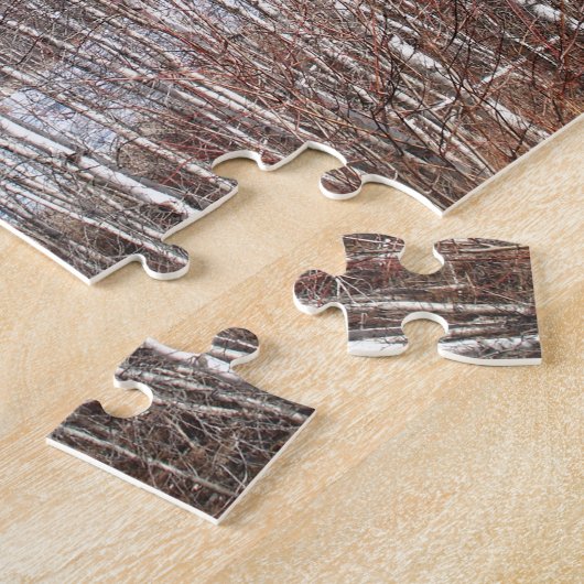 樺の木の森林 ジグソーパズル (側面)