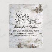 樺の木の樹皮の素朴な国は日付はがきを保存 案内ポストカード (正面)