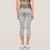 樺の木の白と灰色のパターン カプリレギンス (裏面)