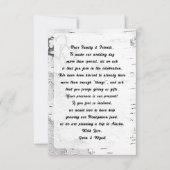 樺の木の皮の願い事の井戸の結婚式のカード 招待状 (正面)