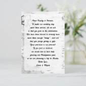 樺の木の皮の願い事の井戸の結婚式のカード 招待状 (スタンド正面)