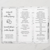 樺の木の結婚樹皮の儀式プログラムを折り畳む (正面)