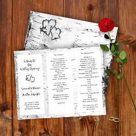 樺の木の結婚樹皮の儀式プログラムを折り畳む