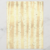 樺の木の絵を描樹皮イラスト上の森林動物 (裏面)