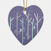 樺の木の落雪 セラミックオーナメント (左)