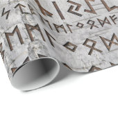 樺の木の質のFutharkより古いパターン ラッピングペーパー (ロールコーナー)