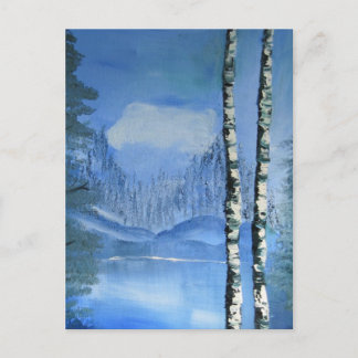 樺の木の郵便はがき(縦) ポストカード