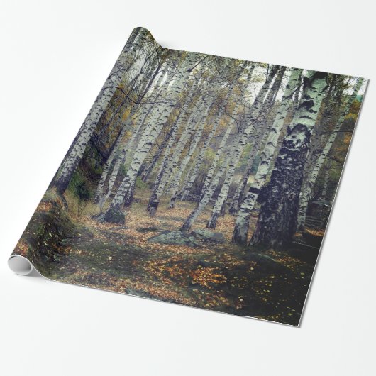 樺の木のForrestの光沢のある包装紙、xの30 6つのft ラッピングペーパー (アンロールド)